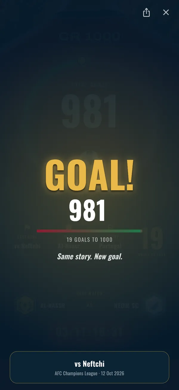 CR1000 goal screen